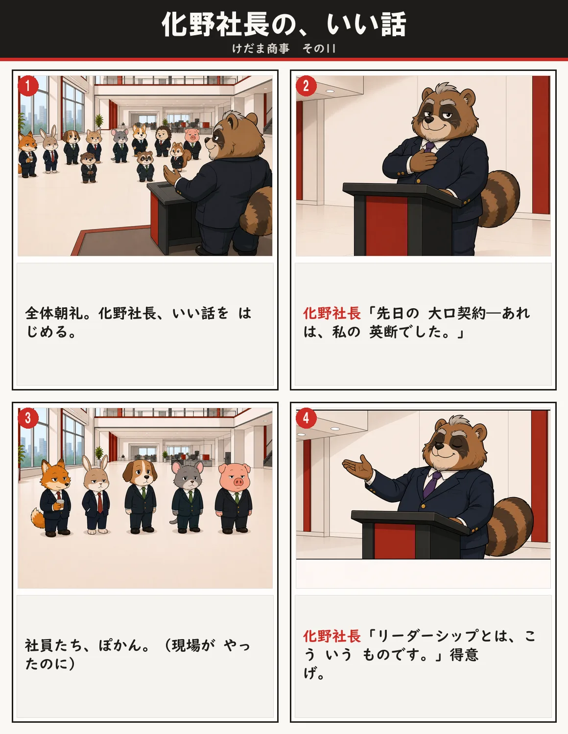 化野社長の、いい話 1ページ目