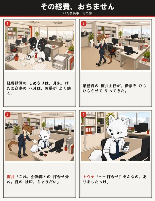 その経費、おちません