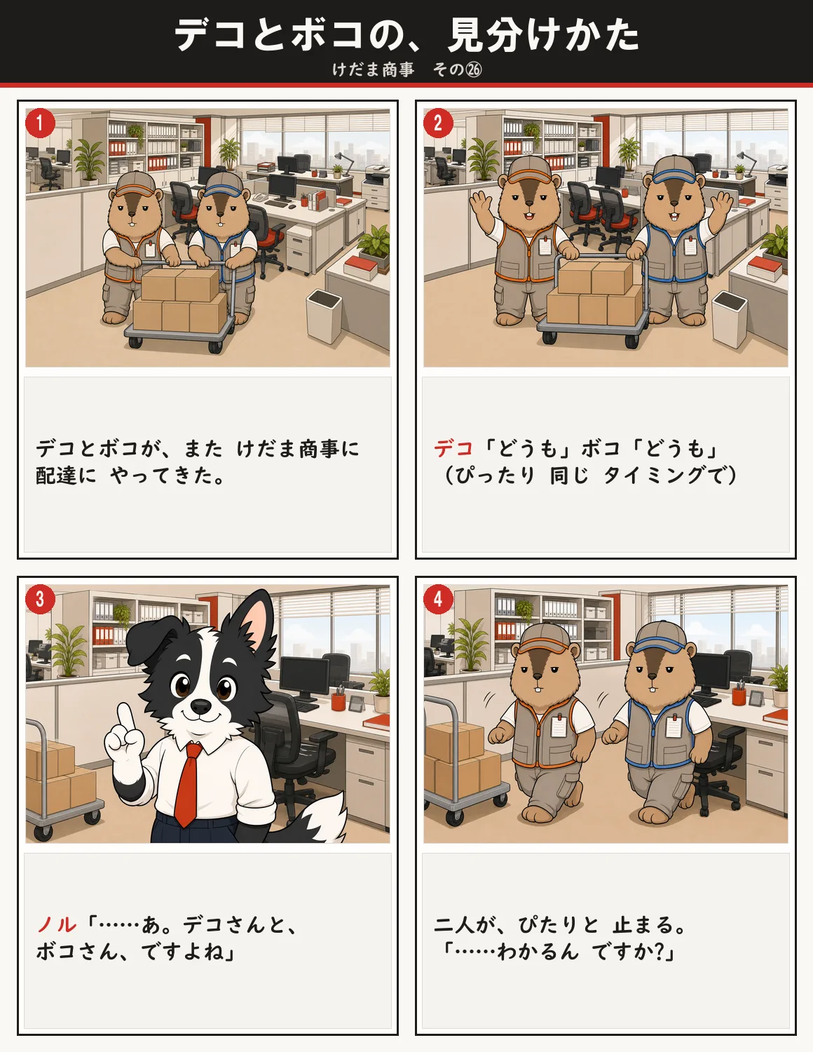デコとボコの、見分けかた 1ページ目