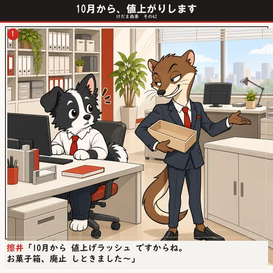 10月から、値上がりします