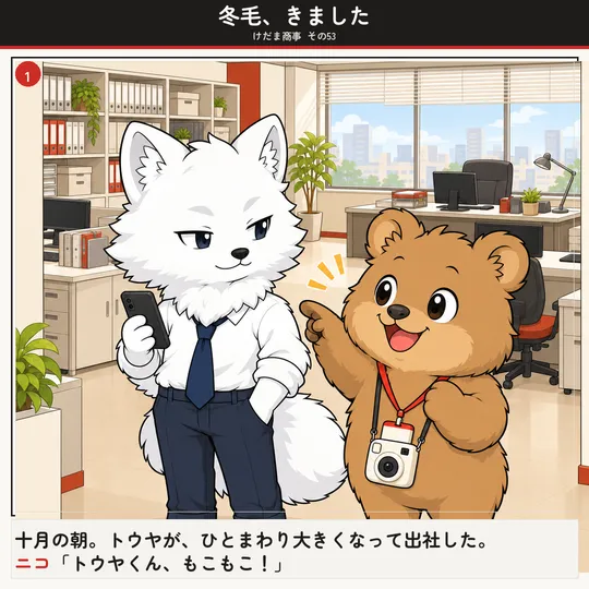 冬毛、きました