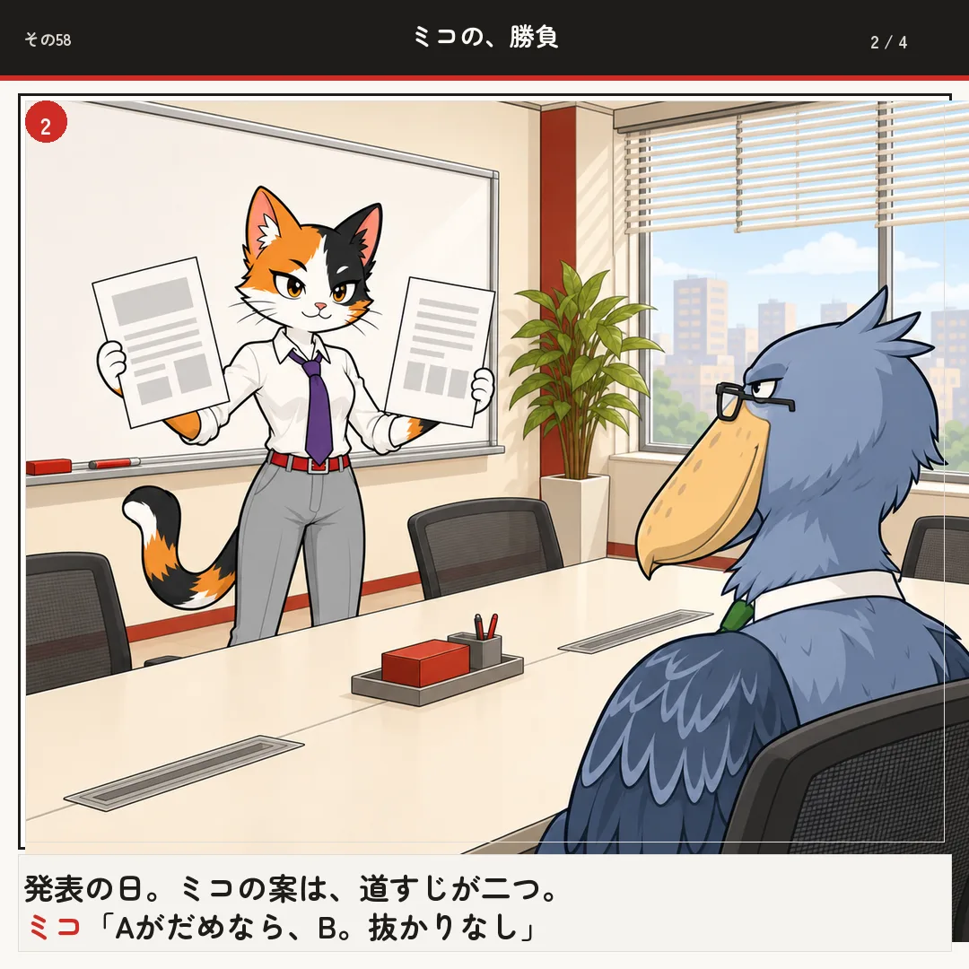 ミコの、勝負 2ページ目