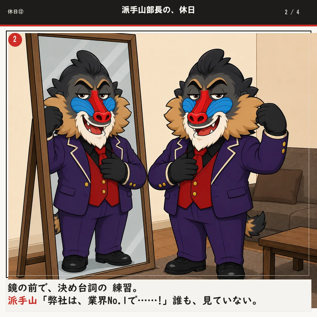 派手山部長の、休日 2ページ目