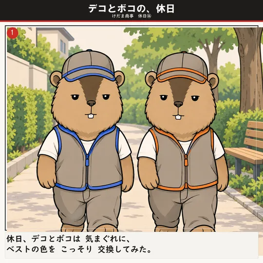 デコとボコの、休日