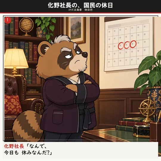 化野社長の、国民の休日