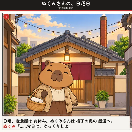 ぬくみさんの、日曜日
