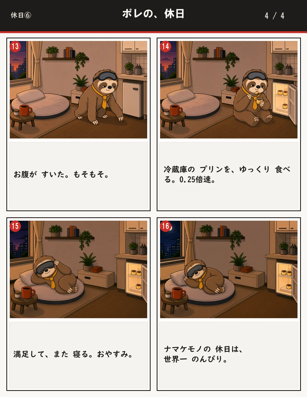ポレの、休日 4ページ目