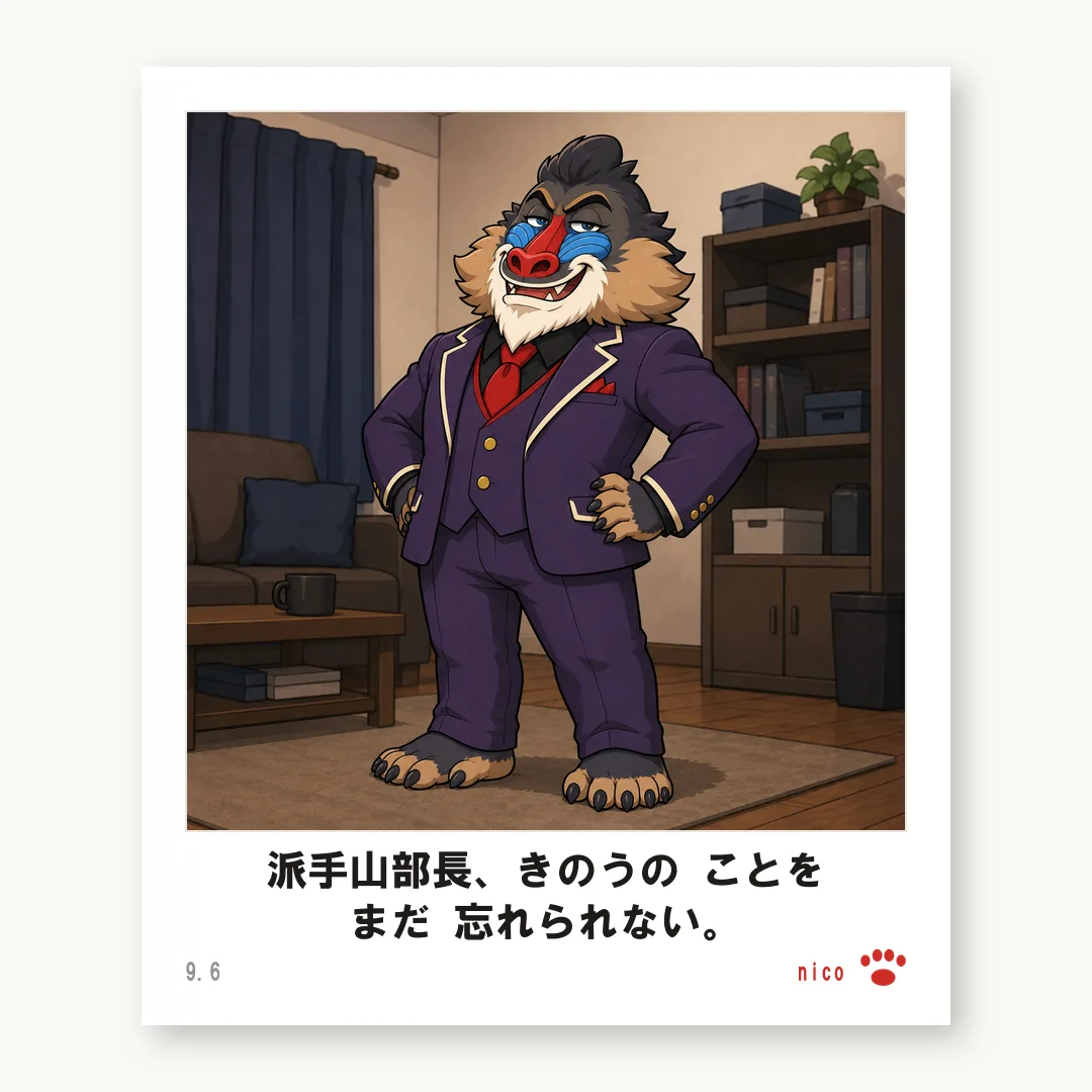 チェキ 派手山部長